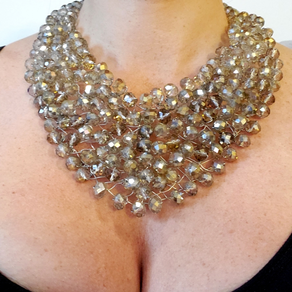 Crystal beaded necklace